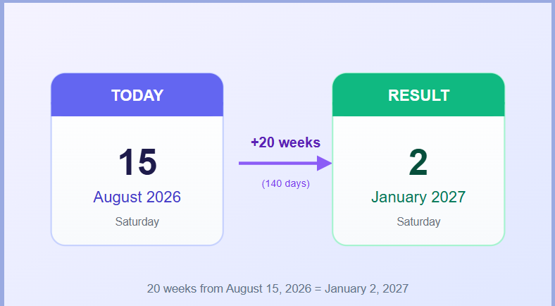 20 weeks from today