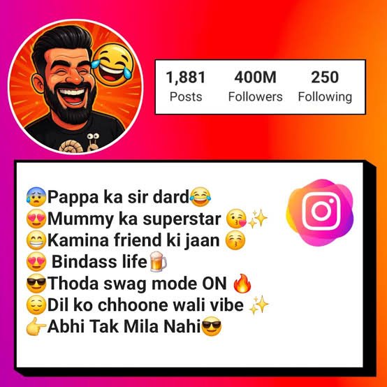 insta funny bio